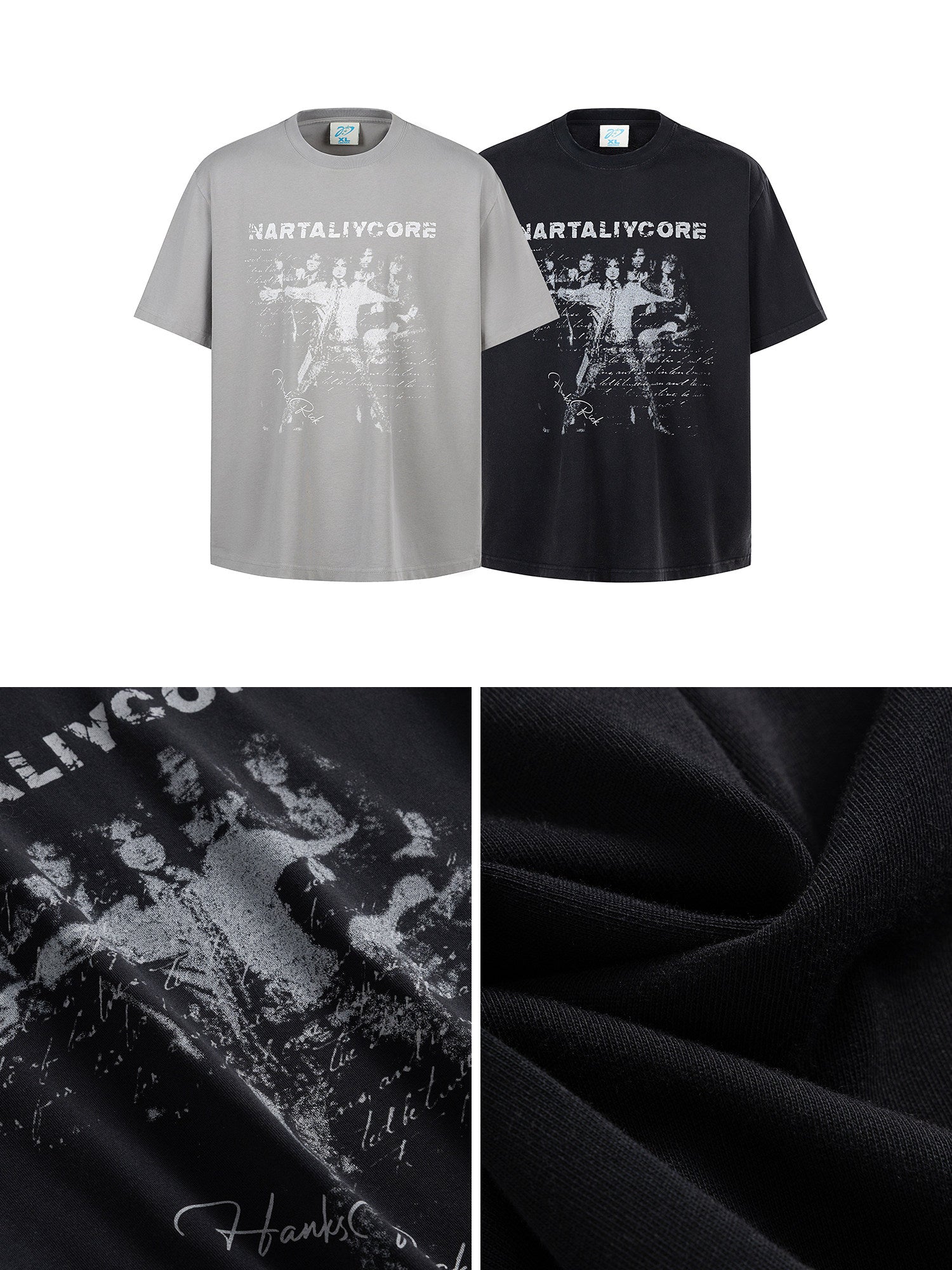 Vintage Street Band Short Sleeve T-Shirt - Black