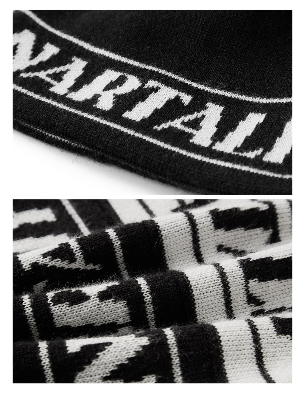 Reversible Knit Beanie - Black