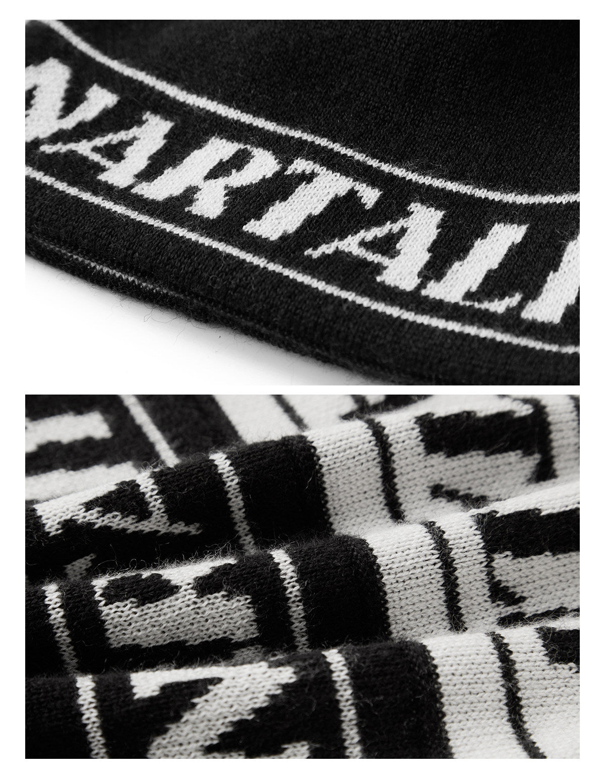 Reversible Knit Beanie - Black