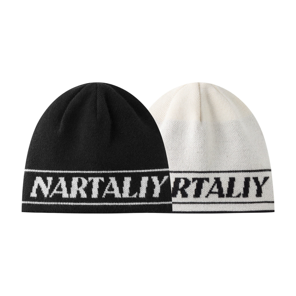 Reversible Knit Beanie - Black
