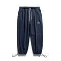 Cotton Drawstring Beam Foot Sweatpants - Navy