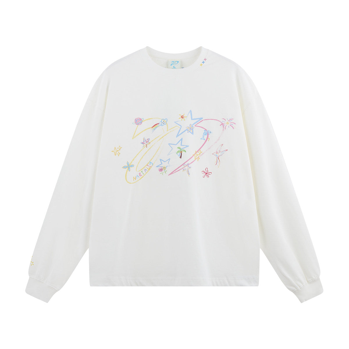 Nartaliy Crayon Fireworks Sweatshirt - White