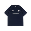 Applique Embroidery Raglan T-Shirt - Navy