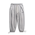 Cotton Drawstring Beam Foot Sweatpants - Gray