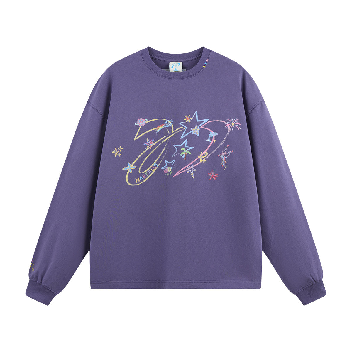 Nartaliy Crayon Fireworks Sweatshirt - Purple