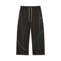 Irregular Straight Sports Pants - Brown