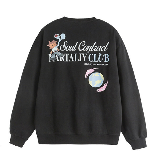 Nartaliy Cartoon Sweatshirt-Black
