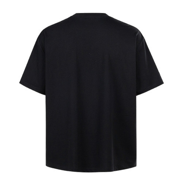 Nartaliy  Portrait Digital Print T-shirt- Black