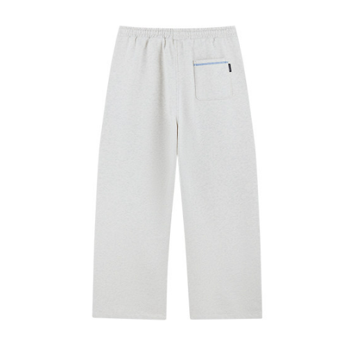 Irregular Straight Sports Pants - Gray